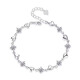Lao Feng Yin Lou Xiang PT950 Platinum Bracelet Platinum Diamond Birthday Gift for Girlfriend and Wife Valentine's Day 1_Heart of the Ocean White Diamond