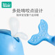 Rushan (LUSN) Whale Teether Baby Baby Teether Toy for Four and Six Months Baby Can Be Boiled and Anti-Eating Hand Artifact Blue Blue + Peach Powder