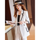 Chaqueta de traje ke fuyan para mujeres traje blanco de longitud media 2025 Nuevo sentimiento de primavera de gran tamaño Temperamento informal