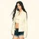 AAISUP American Retro Lapel Vintage Longleaded Jacket for Women 2025 Осень Новая универсальная тонкая короткая стройная куртка от белого m