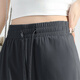 JEANSWEST casual pants for women in summer ice silk sun protection slightly flare high waist cool feeling slim casual pants for women dark gray XL