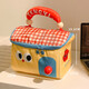Bangboshi Lovely Cottage Cosmetic Bag Large Capacity Multifunctional Sundries Storage Bag Lunch Box Bag Portable Hand-held Travel Toiletry Bag Cute Cottage Cosmetic Bag Yellow