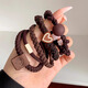 Pengyi Hairband 2025 New High-end Rubber Band Women's Hair Tie Simple Temperament High Elasticity Durable Leather Cover Hair Tie Simple Hair Tie-Caramel-5-piece set 1-piece set