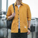 [Ropa de trabajo de estilo coreano] Camisa de siete hombres sueltos de siete puntos de manga larga de siete puntos de manga larga de manga de manga a media manga a media manga de verano 701 caki xl