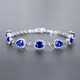 HEEKAIYI sapphire bracelet for women cornflower blue 18K diamond bracelet Chinese Valentine's Day birthday gift for wife and girlfriend Selected 5.9 carat/cornflower blue/double certificate