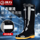 Bottes de pluie Bottes de pluie étanche à tube haut, antidérapant, résistante à l'usure, acide et alcali, protection de main-d'œuvre à tube moyen pour le chantier de construction des bottes de pluie spéciales dépassent [force de retour] 866 tube moyen + bandes réfléchissantes améliorées 42
