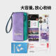 Yonghuan MSQUARE PASSPORT-Clip-Speicherbeutel Ticket-Clip-Kartentasche ID Wallet Multifunktion tragbarer Passbag geräucherte lila lange Passclip