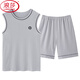 Langsha Pajamas de algodón puro de algodón de mediana edad Summer Summer Vest Shorts sin mangas papá ropa de verano de verano algodón de algodón