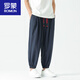 Pantalones de lino de Romon de verano de verano de verano flores de pie de pie de pierna
