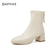 
Daphne (DAPHNE) short boots for women British style thick heels high heels autumn 2025 new versatile women's boots off white 37 (235mm) standard code