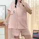 Lindo pijama de algodón de gato para mujeres en pantalones cortos delgados de verano dibujos animados para niñas al aire libre de ropa para el hogar 693 m [Sugerencias 80-100]