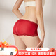 Sous-vêtements en soie moyen Sihuang Mid-Waist pour femmes 100% Mulberry Silk tricot Sexy Lace Boxer short mince grande taille noire foncée 3884+ Cuir Pink 3885 M Single Taille