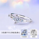 MZMZ platinum ring for women pt950 platinum begging for engagement, fashionable diamond ring, Valentine's Day birthday gift for girlfriend and wife, local warehouse/next day delivery - light luxury blue silk diamond ring for women
