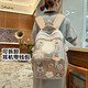 Sechste Klasse Pain Bag Junior High School Schoolbag Girl 2025 Neues transparentes niedliches leichte Belastungsreduzierung großer Kapazität Rucksack Khaki Single Bag ohne Anhänger