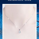 One carat moissanite diamond necklace 925 pure silver girl clavicle chain snowflake pendant birthday gift for girlfriend