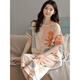 Arctic velvet (Bejirog) pajamas for women in summer new thin short-sleeved cropped pants cute cartoon girl can wear large-size home clothing suit D679 short-sleeved cropped pants M Women's weight 70-95 Jin [Jin equals 0.5 kg]
