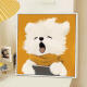 Tigre de tres abril Cartoón de cachorro garabateado lindo bichon Pintura al óleo digital bricolaje a mano pintada a mano acrílico customizado a mano XH12625 20*20cm Un pequeño juego completo de material de material de marco interno