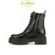 Sam Edelman Sam Edelman Herbst und Winter Schwarze Frauenstiefel runden Zehen Spleiß dicke Absatzstuhl Martin Stiefel Cowhide Dicke Sohle erhöhte Elliot Schwarz 35,5 / US -Größe 5,5 m