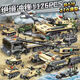 LEGO -kompatible Lego Ninja -Bausteine Jungen versammelten Kinderspielzeug Flugzeugträger Krafttankwagen Geschenk Mammoth Angriffskraft [719 Stücke + 6 Figuren]