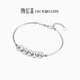 Chao Acer Platinum Bracelet Women's PT950 Bracelet Five Emperors Coin Crushed Ice Flash Gift Priced Labor Cost 980 Yuan 8.25g
