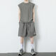 Brangdy2025 Neuer Sommer Boy Casual Sports -Anzug Trendy vielseitig gutaussehender junger Mann hübsches Set 5155 Grau L.