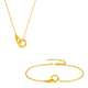 Saturday Blessing Double Ring Gold Necklace Pure Gold Pendant Bracelet Zodiac Horse Zodiac Year Price Approximately 3.46g Chain Set 40+5cm