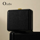 Duobaoni light luxury jewelry box high-end leather jewelry display storage ring necklace earring box jewelry display gift box 12-position pendant/necklace box (black)-H15606