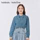 Bala BalaOne children's shirt boys and girls long-sleeved big children's autumn clothing cotton denim fashionable and versatile denim light blue 88101 160