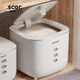 Axco food-grade special rice bucket 20 Jin Jin equals 0.5 kg. 2025 new insect-proof and moisture-proof sealed rice cylinder large capacity flour household square rice bucket 20 Jin Jin equals 0.5 kg. Free measuring cup