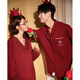 Gong Die Light and Soft Disney Mickey Red Couple Pajamas Women's Long Sleeve Newly Married Year of Home Clothing for Men