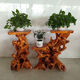 
Natural root carving stand base log living room Chinese bonsai fish tank stand solid wood tree root art balcony ornament antique red 16863