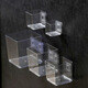 Acrylic wall-mounted storage box desktop wall-mounted acrylic transparent storage box cosmetic mirror cabinet bathroom work station text 4877.U-port transparent basket-medium length 1 with two pairs of mother and child buckles PE