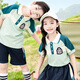 Mishide (Mishide) Mishide Kindergarten Summer British School Uniforme School Uniform Set Summer Summer Souche British Style Graduation Green 6625T-shirt + Mid-Pant