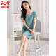 Cat Man (Miiow) Camiseta de seda de hielo de alta gama para mujeres en verano SEXY SEXY 2025 NUEVO SUMMER MATERNA IMITACIÓN DE PAJAMAS DE Seda DF9928 M [Sugerir 80-100Jin [Jin equivale a 0.5 kg]]]