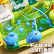 Live stone children's dishwasher toys to play with water, electric water, dishwasher table, house kitchen toys, girls birthday gifts, unicorn pink dishwasher [rechargeable version] Children's Day gifts