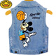 
G.DUCKKIDS boys' vest spring and autumn clothing 2024 new Korean version of horse clip baby vest vest children's denim vest jacket blue shirt Xiaoxin (single vest) 110 Recommended height 105-110 cm