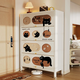
Yuhuade steel shoe cabinet household door entrance entrance entrance cabinet against the wall integrated shoe cabinet mid-style dustproof large-capacity shoe cabinet 11-layer 700*350*1695 [retro cute cat]