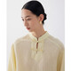 Fhhuabd nouveau haut de style chinois pour femmes 2025 Summer de la niche de créneau mince en lin shirt de col en stand 12187l Spot beige instant