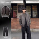IDEA (ZHUYIFAN) Veste à trois défense de la défense américaine et automne American American Spring un ensemble complet de veste uniforme de baseball à col debout