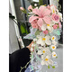 Diy Handmade Handm Hook Waterfall Bride Bouquet Material Paquete mejor amigo Regalo de boda Lily Phalaenopsis Orchid Flower Producto terminado