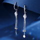 Meluxe platinum earrings for women, PT950 tassel earrings, birthday gift for girlfriend, wife, about 3.34g