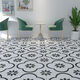 Yusenyi Cerámica completa Nordic 60*60 baldosas de flores en blanco y negro Tienda de ropa de restaurante Baño Anti-Slip Store Tiles de piso resistente al desgaste 6623 600*600