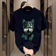 Jeep Spirit Trendy Brand 2025 Nouveau t-shirt à manches courtes à manches courtes pour hommes T-shirt T-shirt Pure T V691 Black M suggère 90-110jin [Jin égal à 0,5 kg]