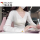 Woodpecker (Tucano) Diseño Sense Hollow Hollow Small V-Eck Twist Top Top Sweater Women Séter de otoño Autumn Cardigan Cardigan rosa S [recomendado 75-90 Jin [Jin iguala 0.5 kg]]]