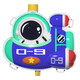 Children's backpack water gun large capacity pull-out and water spray beach electric continuous hair 2500ml yellow heart tiger 9898 (packing 64