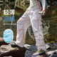 
Fenziyan girls quick-drying pants summer thin children's sports ice silk hiking workwear outdoor girls big children hiking pants hiking 15261 shallow khaki 160
