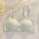 Summer delgados senos pequeños sin marcas, ropa interior de soporte suave de gelatina para mujeres que recolectan senos sin anillos de acero, senos grandes, sujetadores pequeños. Piece simple [Champagne White] M tamaño [34/75ABC]
