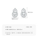 Mengjinyuan Platinum Earrings Crushed Ice Gourd Hollow Copper Coin Earrings PT950 Platinum Birthday Gift for Girlfriend Weight Approximately 2.10g