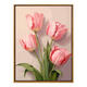 Three-April Tiger Tulip DIY digital oil painting difficult to pass the time to relieve boredom Hand-painted oil painting Living room hanging painting SJ13968 30*40cm stretched thick solid wood inner frame