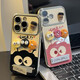 Zhisong Plüsch kleiner Kohleball Dreidimensional Doll Mobiltelefon Hülle für Apple 16 mit Bracket iPhone 15Promax Apple 13 11981-Elektroplieren großer Fenster-Schwarz-Kohlenball-Puppen iPhone 16
